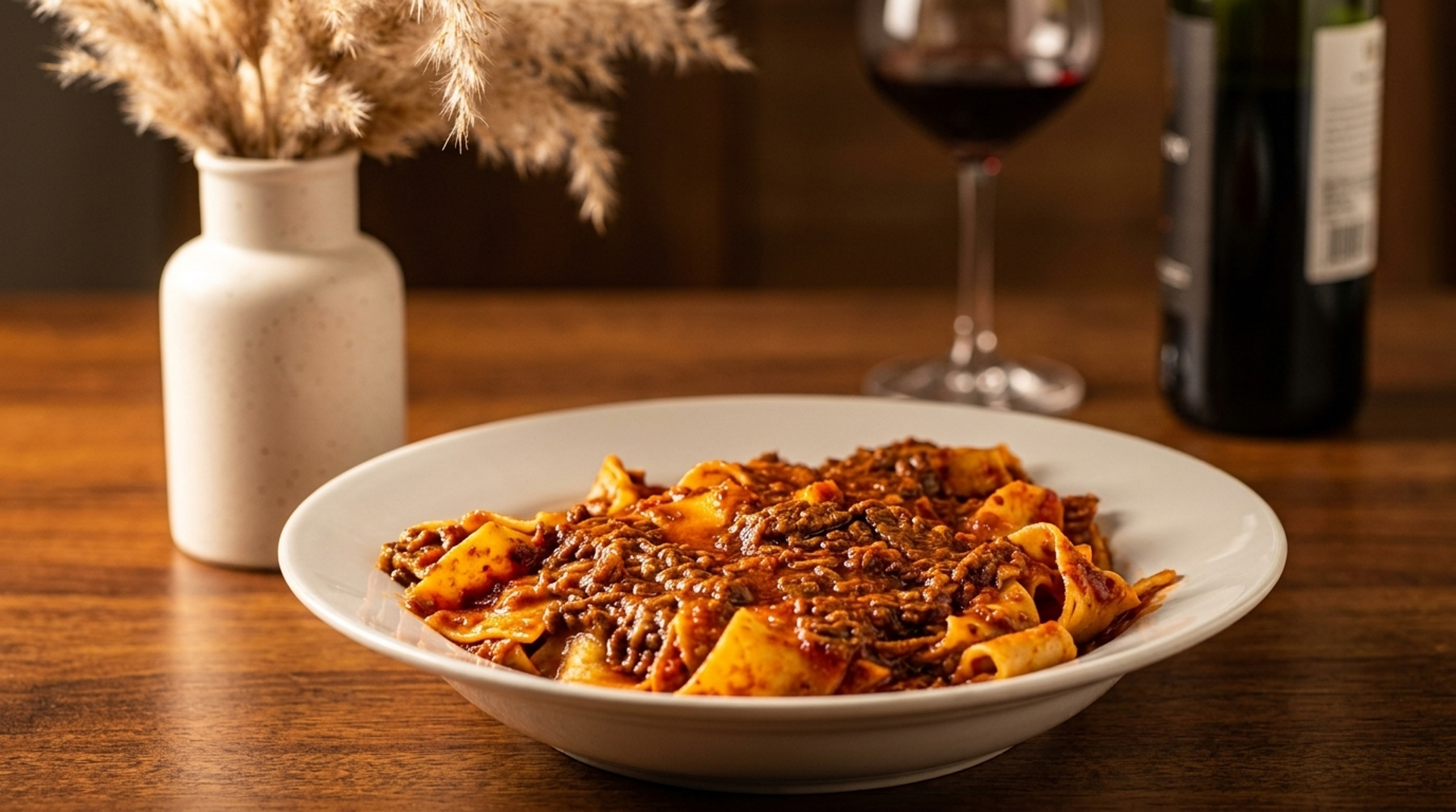Pasta and meatballs